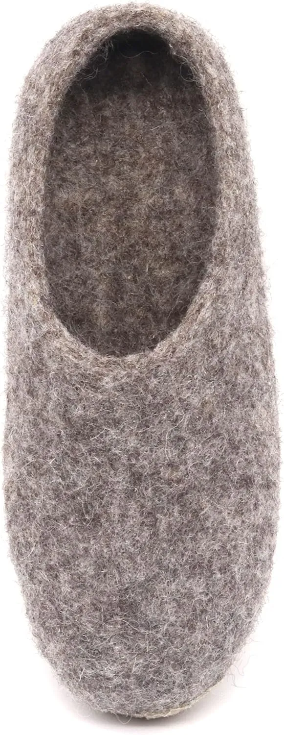 Nootkas Felted Merino Wool 'Newport' House Shoesfor Men and Women – Cozy Indoor Slippers with Natural Temperature Regulation