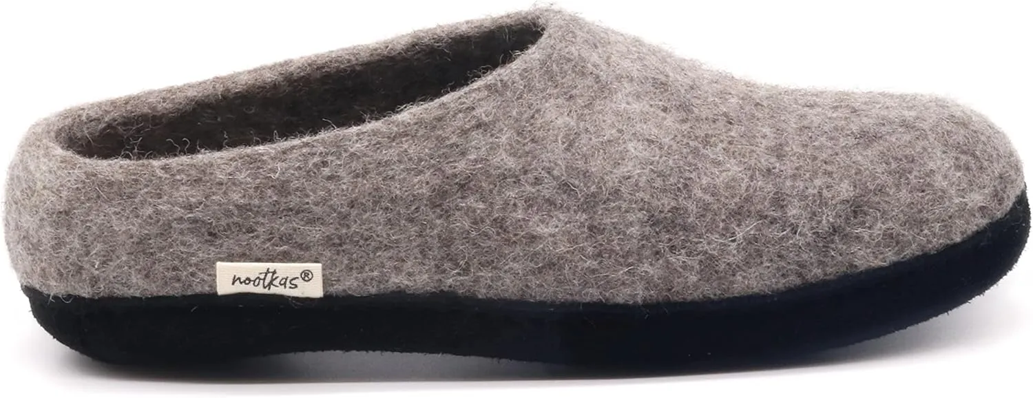 Nootkas Felted Merino Wool 'Newport' House Shoesfor Men and Women – Cozy Indoor Slippers with Natural Temperature Regulation