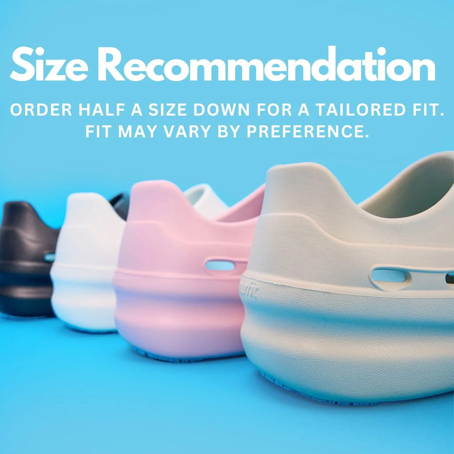 NURSTEP Unisex Lightweight Slip On Comfortable Slip Resistant Medical Nursing Mule & Clog Recovery Slides with Arch Support Insoles for Healthcare Hospital Work Operating Room