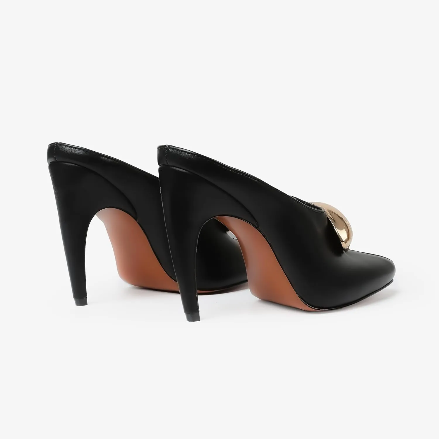 Oiamenne Stiletto Heels for Women Peep Toe Heeled Mules Sandals Pointed Toe Pumps High Heeled Sandals for Women Comfortable Casual Wedding Office Dating Dress Shoes