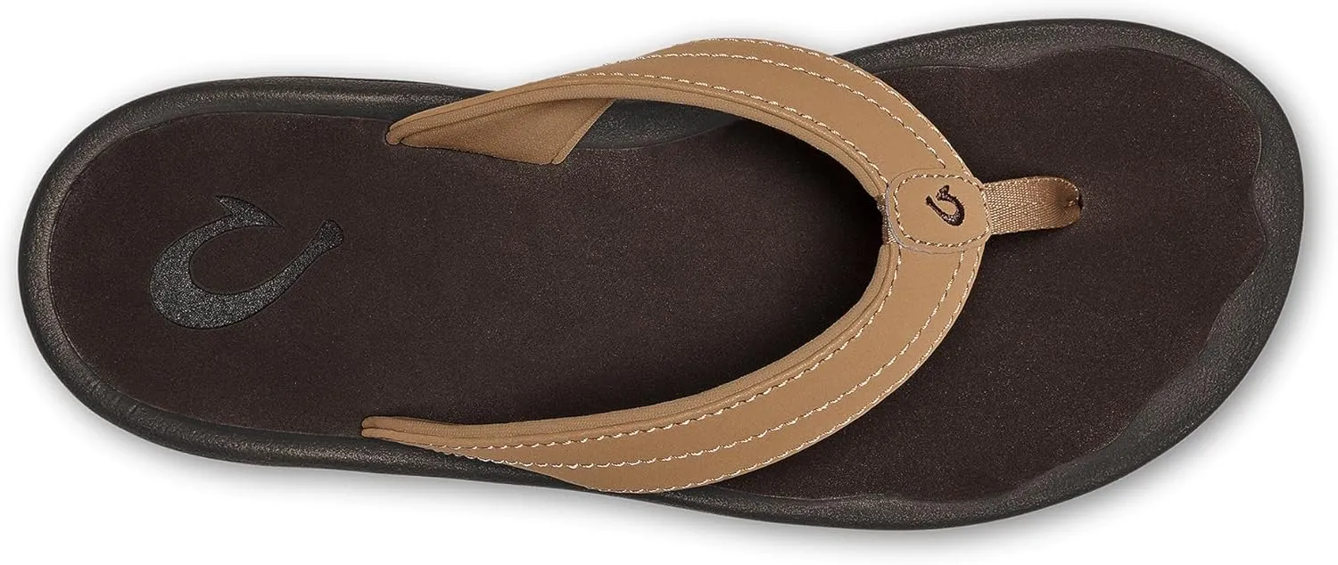 OLUKAI Ohana Women's Beach Sandals, Water Resistant Flip Flops, Arch Support & Comfort Fit, Lightweight & Durable, Enhanced Grip & Traction