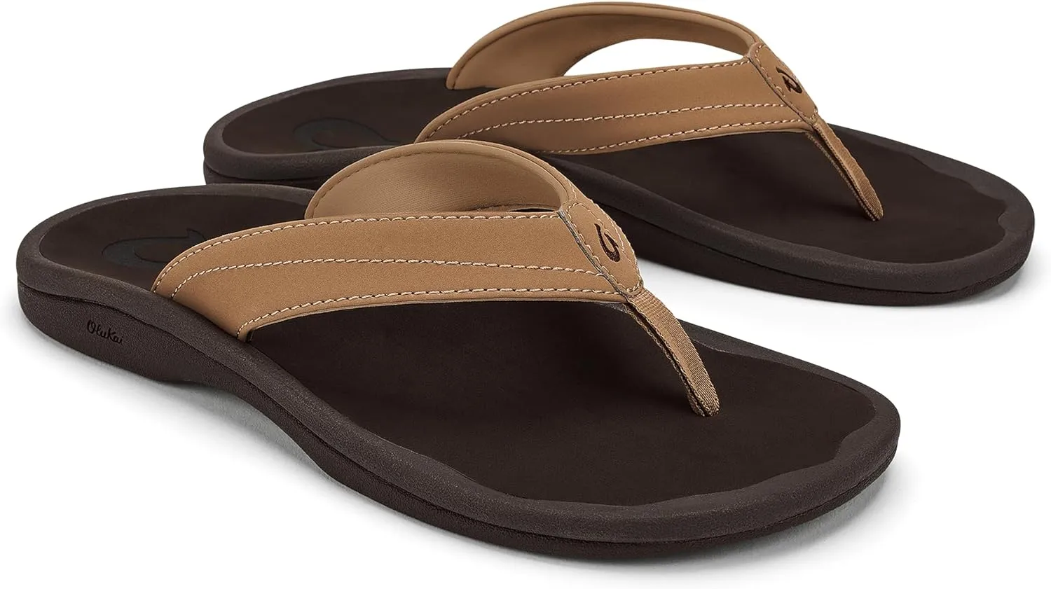 OLUKAI Ohana Women's Beach Sandals, Water Resistant Flip Flops, Arch Support & Comfort Fit, Lightweight & Durable, Enhanced Grip & Traction