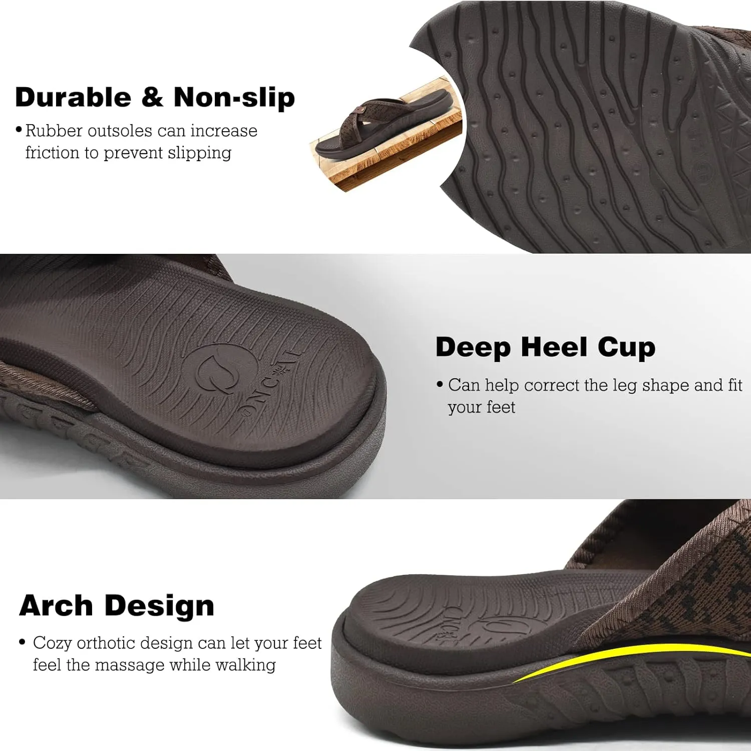 ONCAI Mens Criss Cross Sandals,Arch Support Recovery Sport Slippers Slides with Plantar Fasciitis Orthotic Footbed