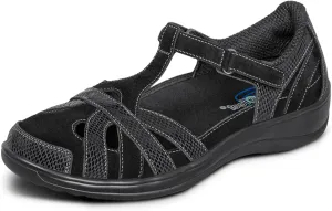 Orthofeet Women's Orthopedic Leather Juno Closed-Toe Sandals