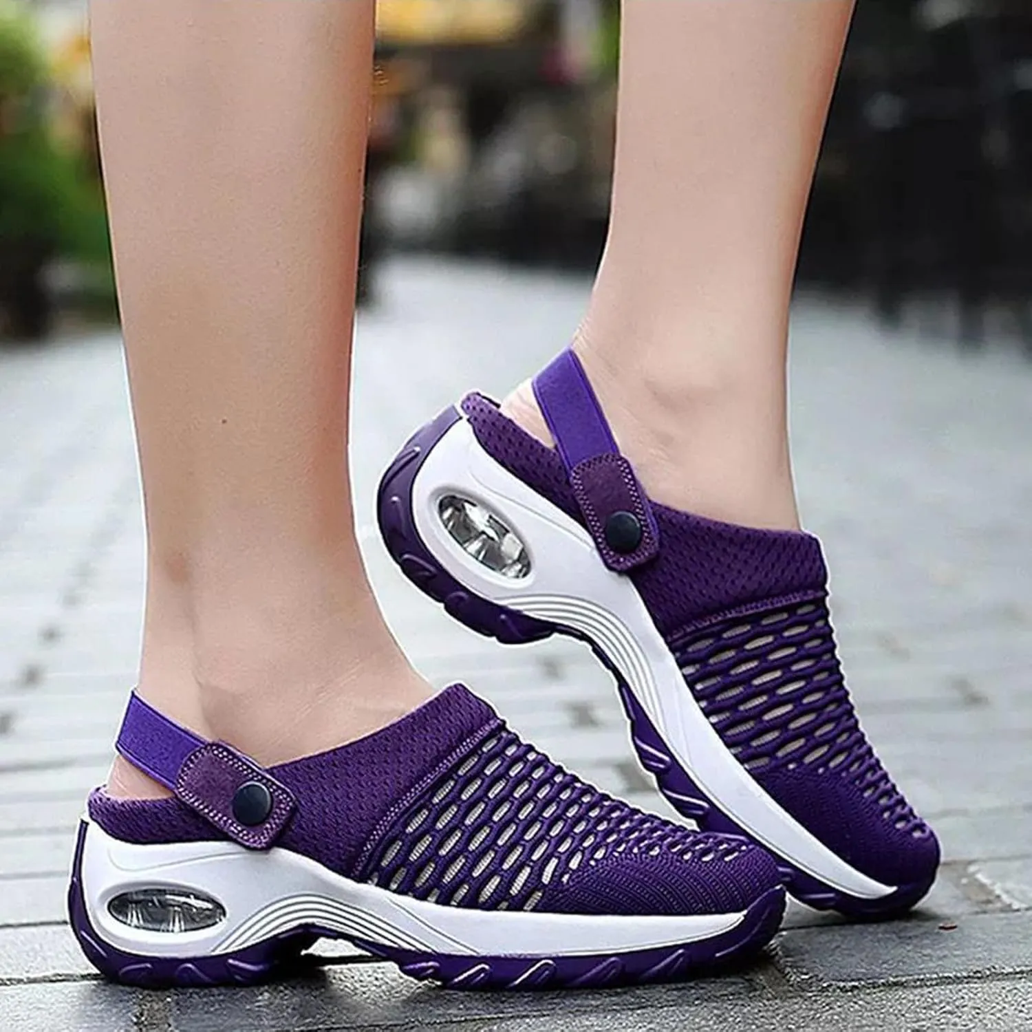 Orthopedic Clogs for Women, Air Cushion Support to Reduce Back and Knee Pressure Orthopedic Womens Walking Shoes