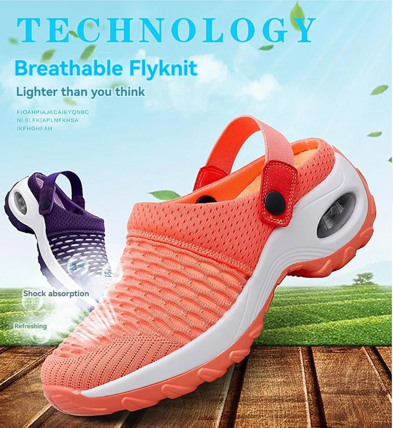 Orthopedic Clogs for Women, Air Cushion Support to Reduce Back and Knee Pressure Orthopedic Womens Walking Shoes