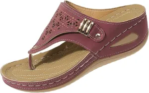 Orthopedic Sandals for Women Arch Support Platform Wedges Comfortable Flip Flops Slip on Mesh Hollow Sports Sandal