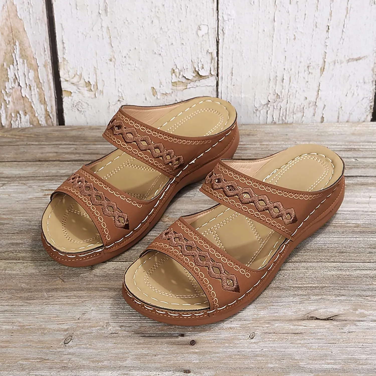 Orthopedic Sandals for Women Wide Width Womens Orthopedic Sandals 9 Wedge Sandals for Women Dressy Summer Arch Support Slides for Women Orthotic Flip Flops Women Black Womens Flats
