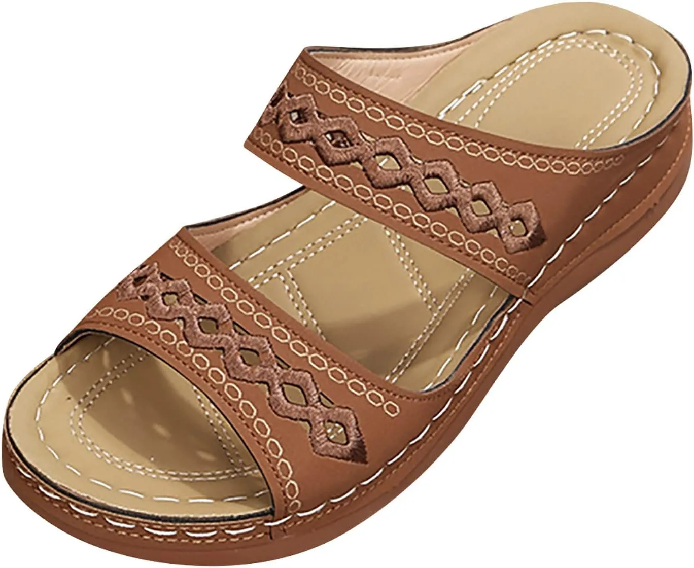 Orthopedic Sandals for Women Wide Width Womens Orthopedic Sandals 9 Wedge Sandals for Women Dressy Summer Arch Support Slides for Women Orthotic Flip Flops Women Black Womens Flats