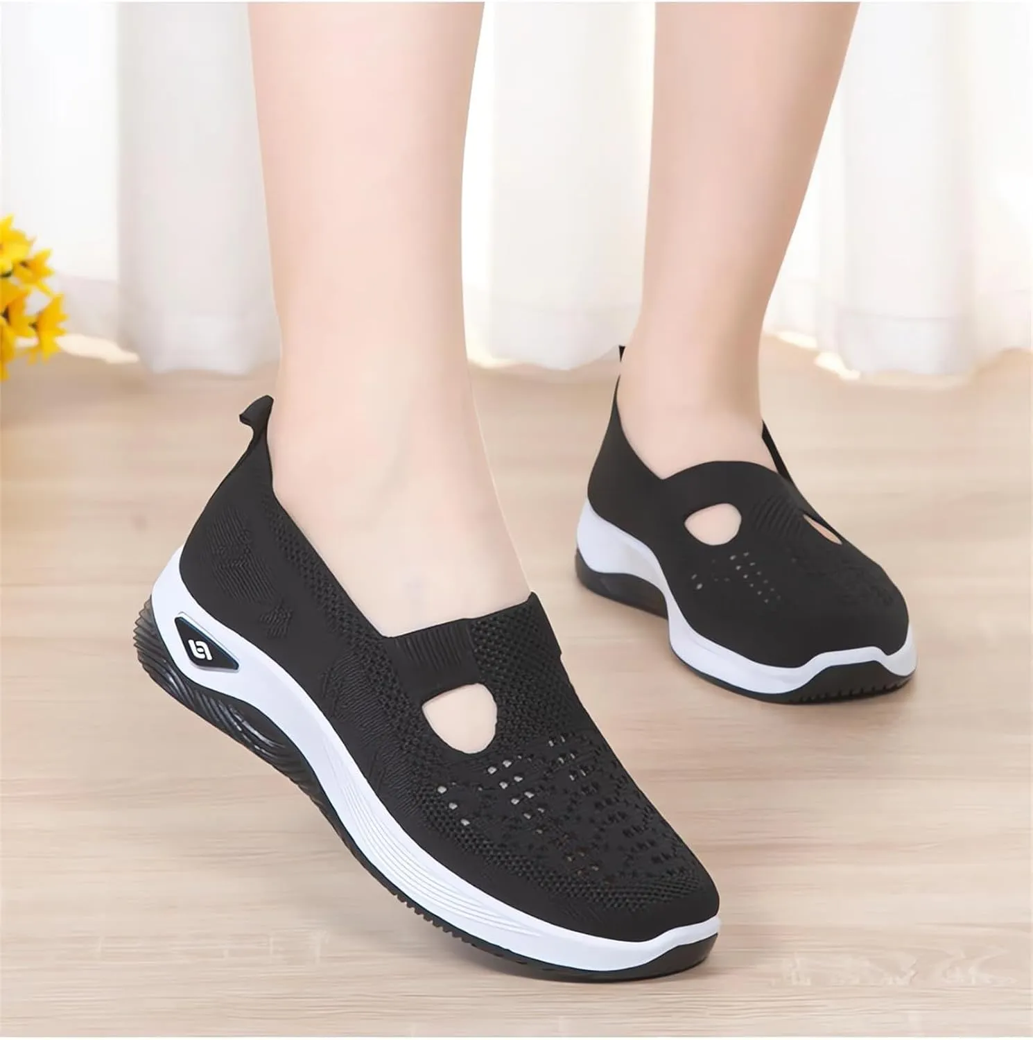 Orthopedic Shoes for Women，Breathable Comfort Wear Orthowear Walking Shoes，Cushionaire Wide Width Sneakers Diabetic Arch Support Sneakers Soft Slip On Shoe Comfortable