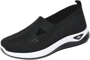 Orthopedic Shoes for Women，Breathable Comfort Wear Orthowear Walking Shoes，Cushionaire Wide Width Sneakers Diabetic Arch Support Sneakers Soft Slip On Shoe Comfortable
