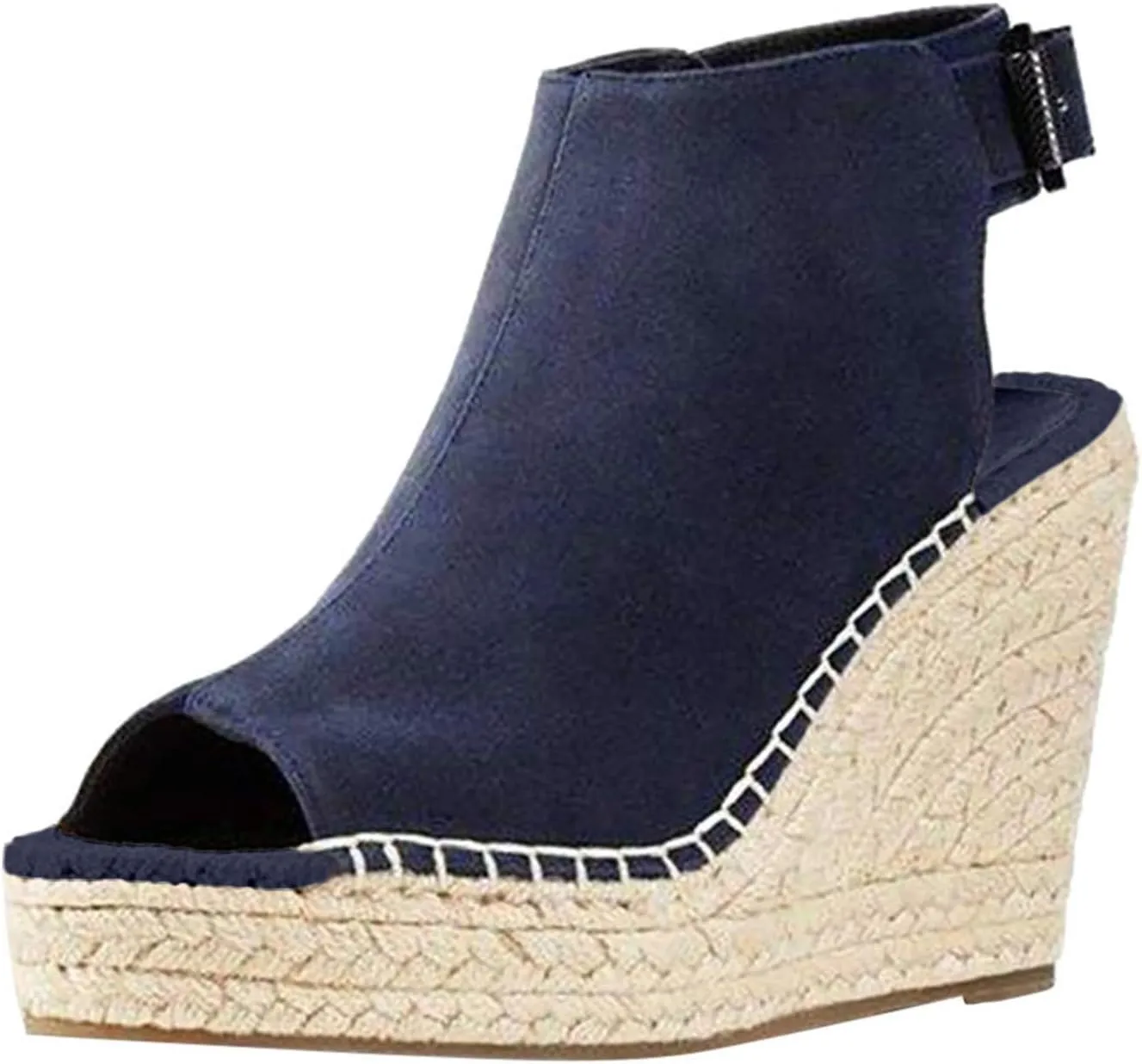 Orthopedic Wedge Sandals for Women Open Toe Walking Sandals Ankle Strap Wide Width Platform Wedge with Arch Support