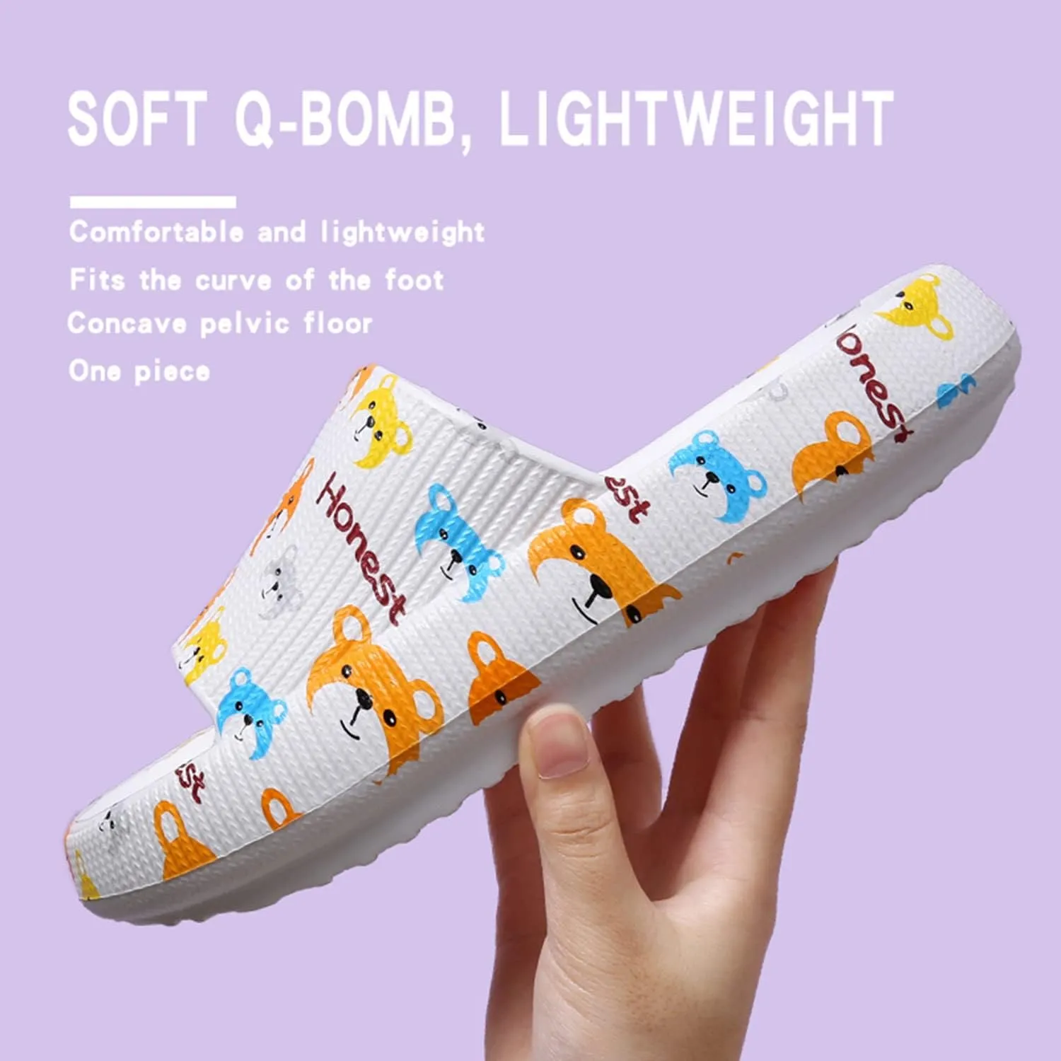 PLMOKN Slippers for women mens pillow cloud slides house indoor and outdoor summer sandals bedroom shower non-slip comfortable open toe slippers