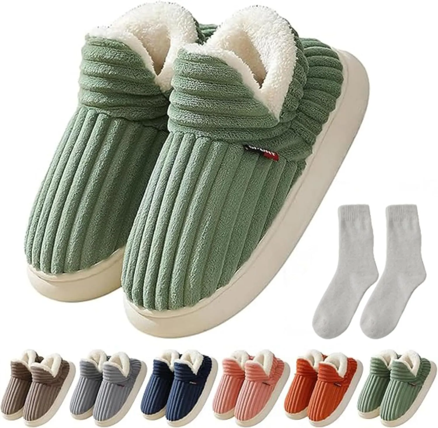 Pluffi Slipper Booties, Pluffi Cozy Stylish Slipper, Winter Fuzzy Warm Thick-Soled Plush House Cloud Slides Men Women