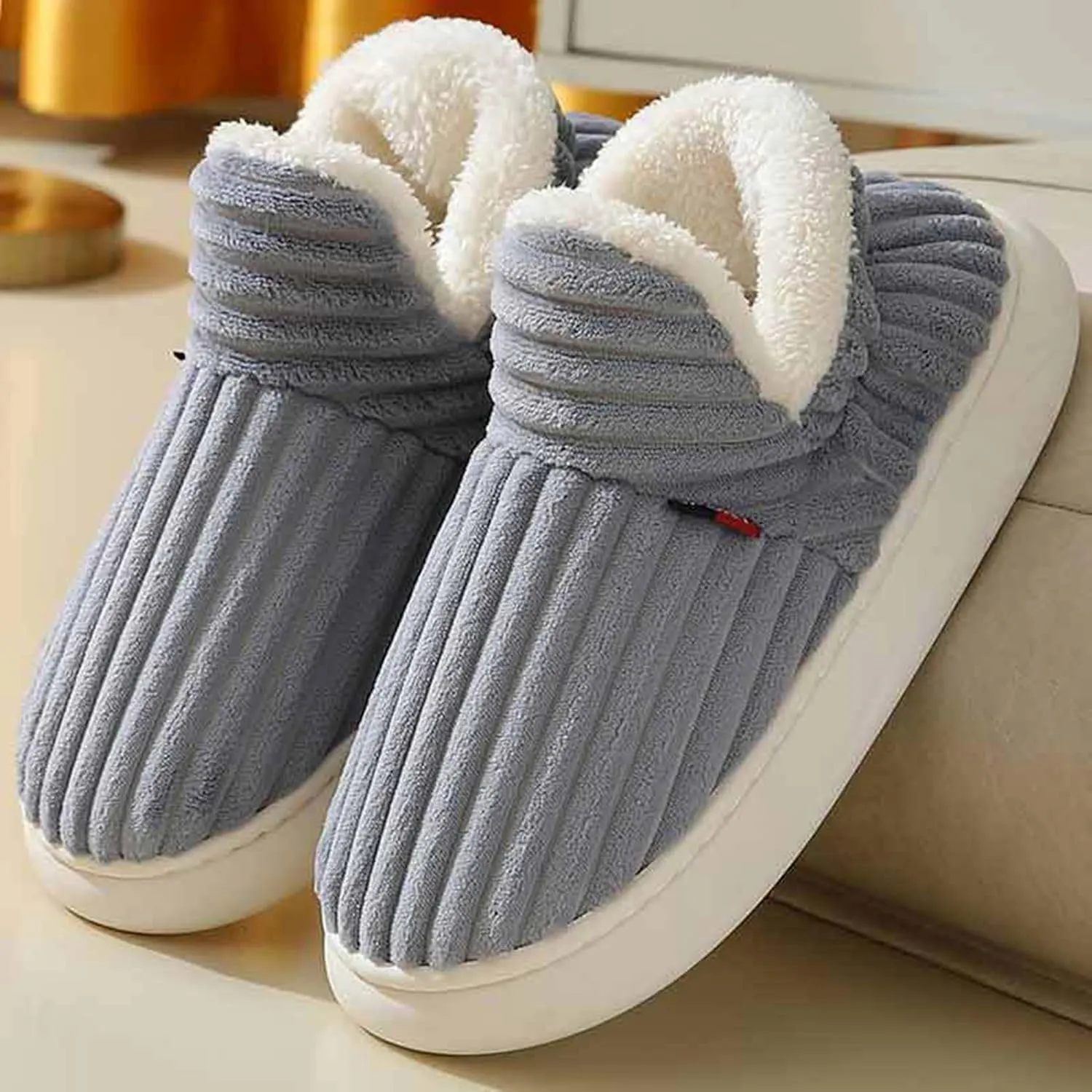 Pluffi Slipper Booties Women Pluffi Cozy Stylish Slipper Winter Fuzzy Warm Thick-Soled Plush House Cloud Slides Men Women