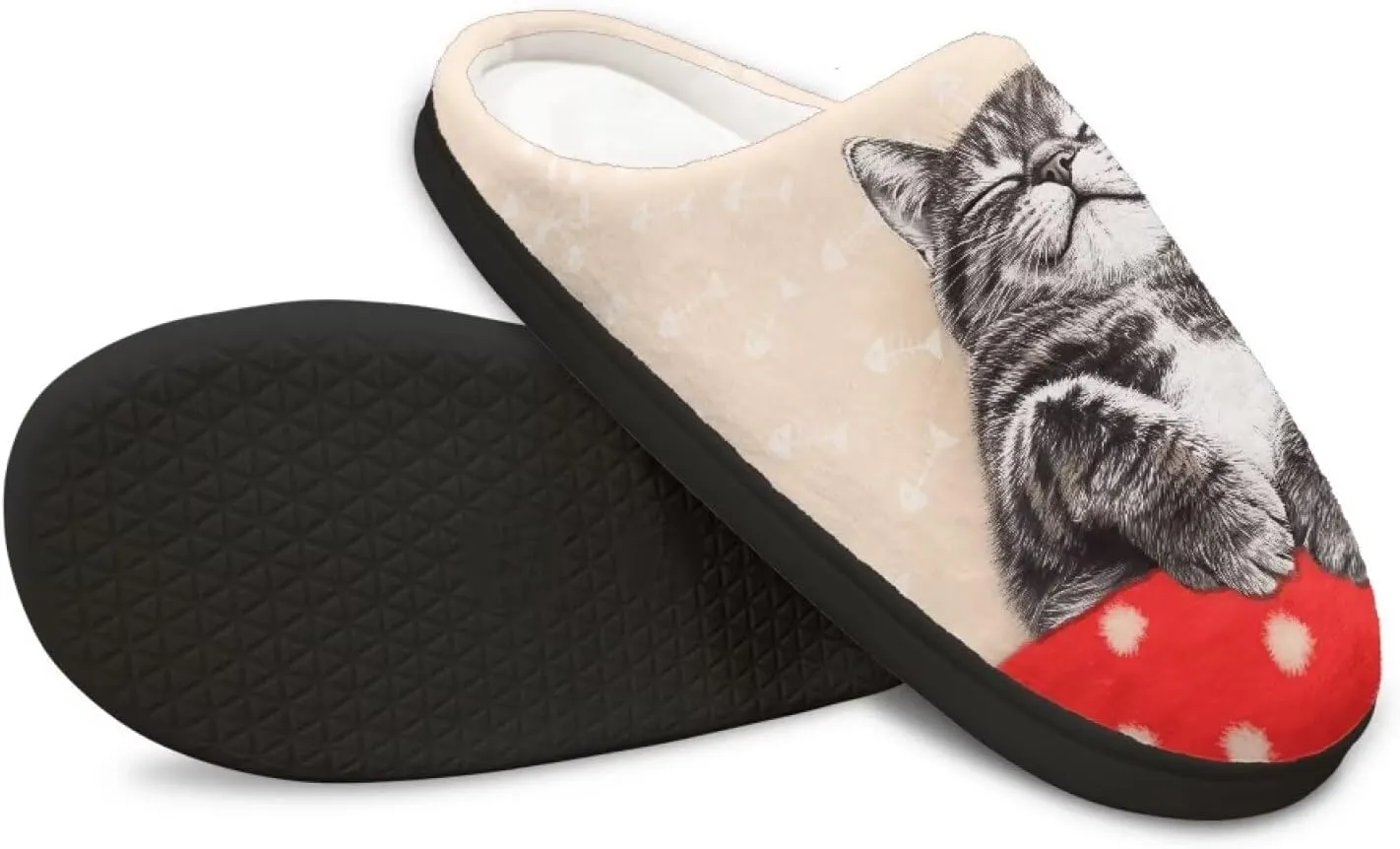 Poceacles House Slippers Women Men Fuzzy Slipper Soft Non-Slip Bedroom Slippers for Home, Travel
