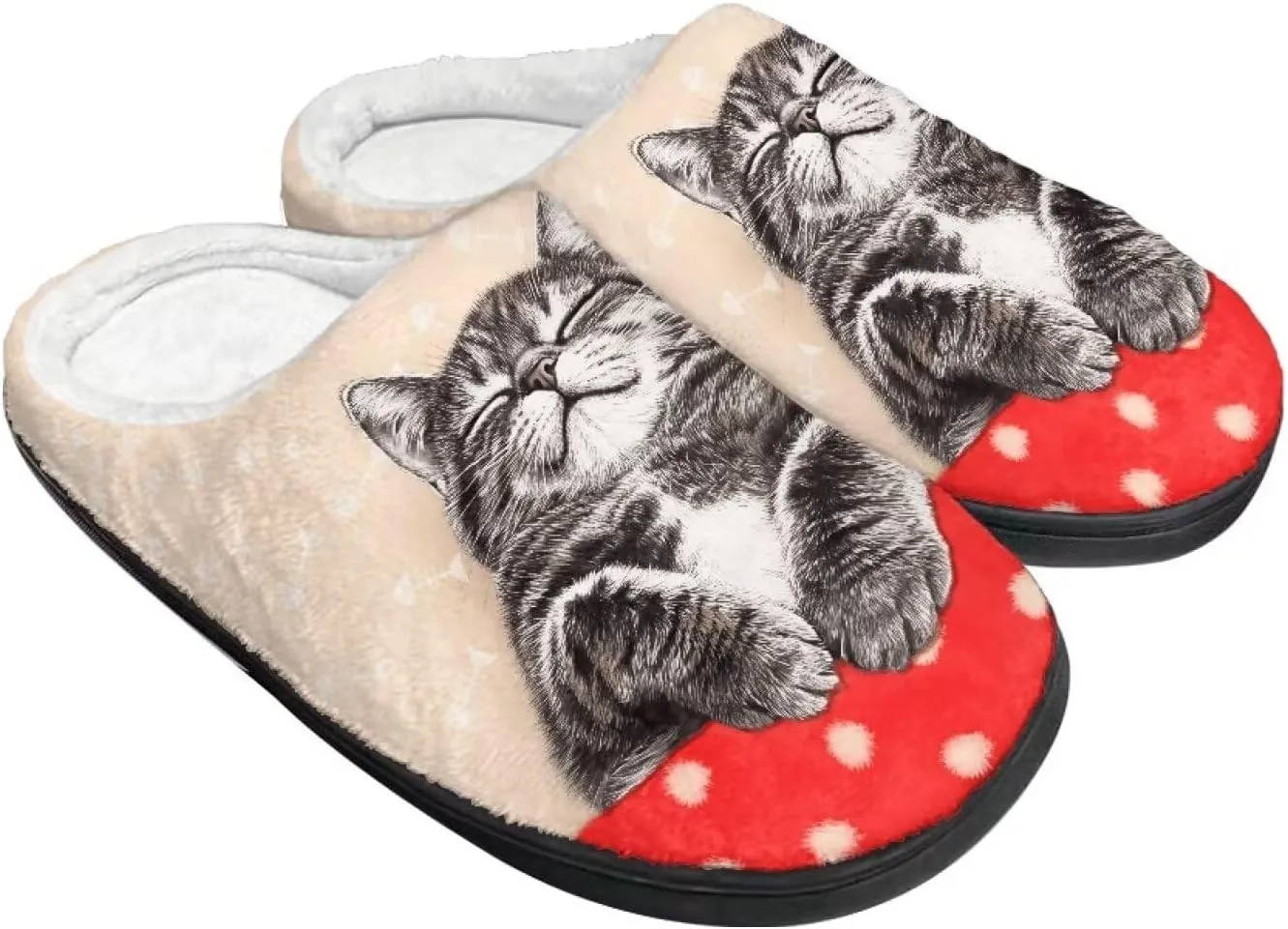 Poceacles House Slippers Women Men Fuzzy Slipper Soft Non-Slip Bedroom Slippers for Home, Travel