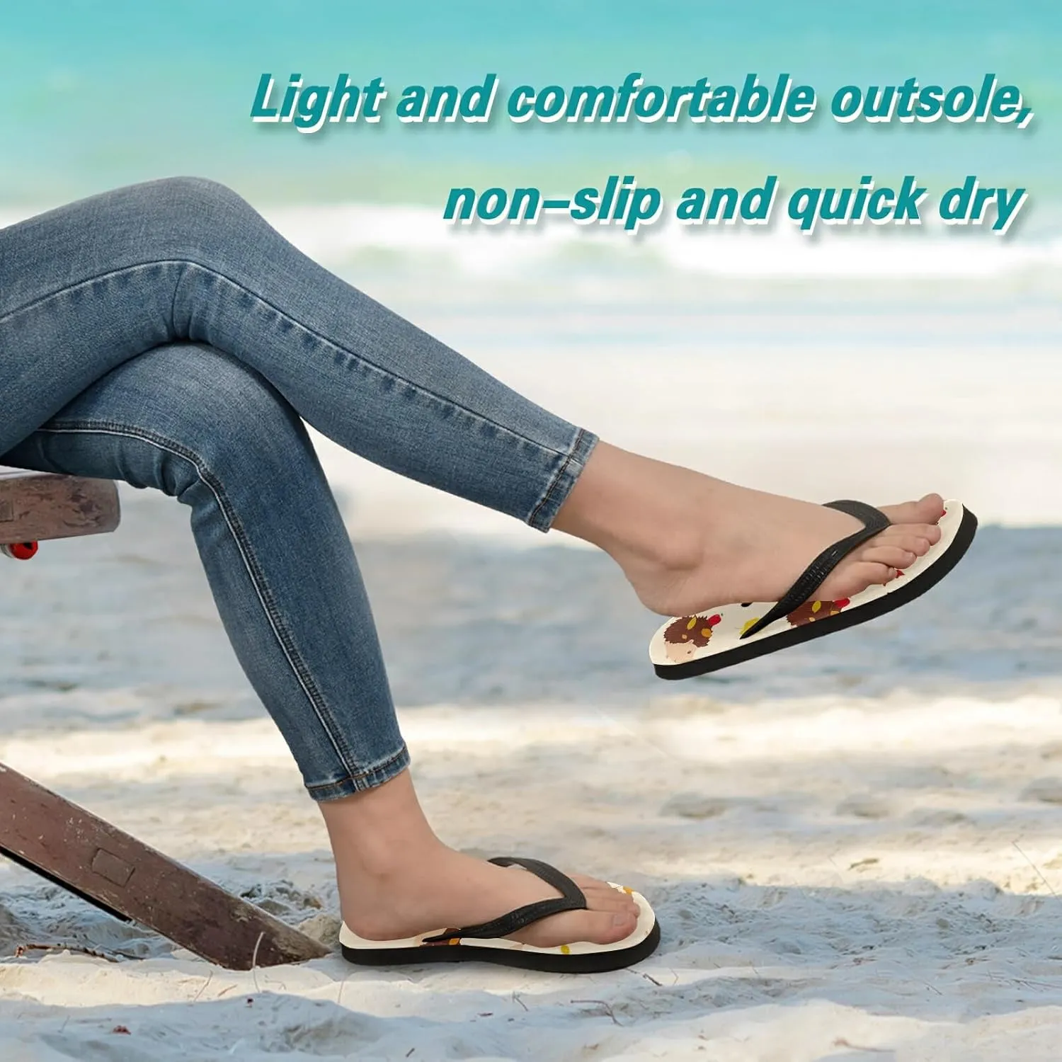 Poeticcity Flip Sandal Men Women Flip Flops for Hotel Spa Home Slippers Bedroom Travel S-XXL
