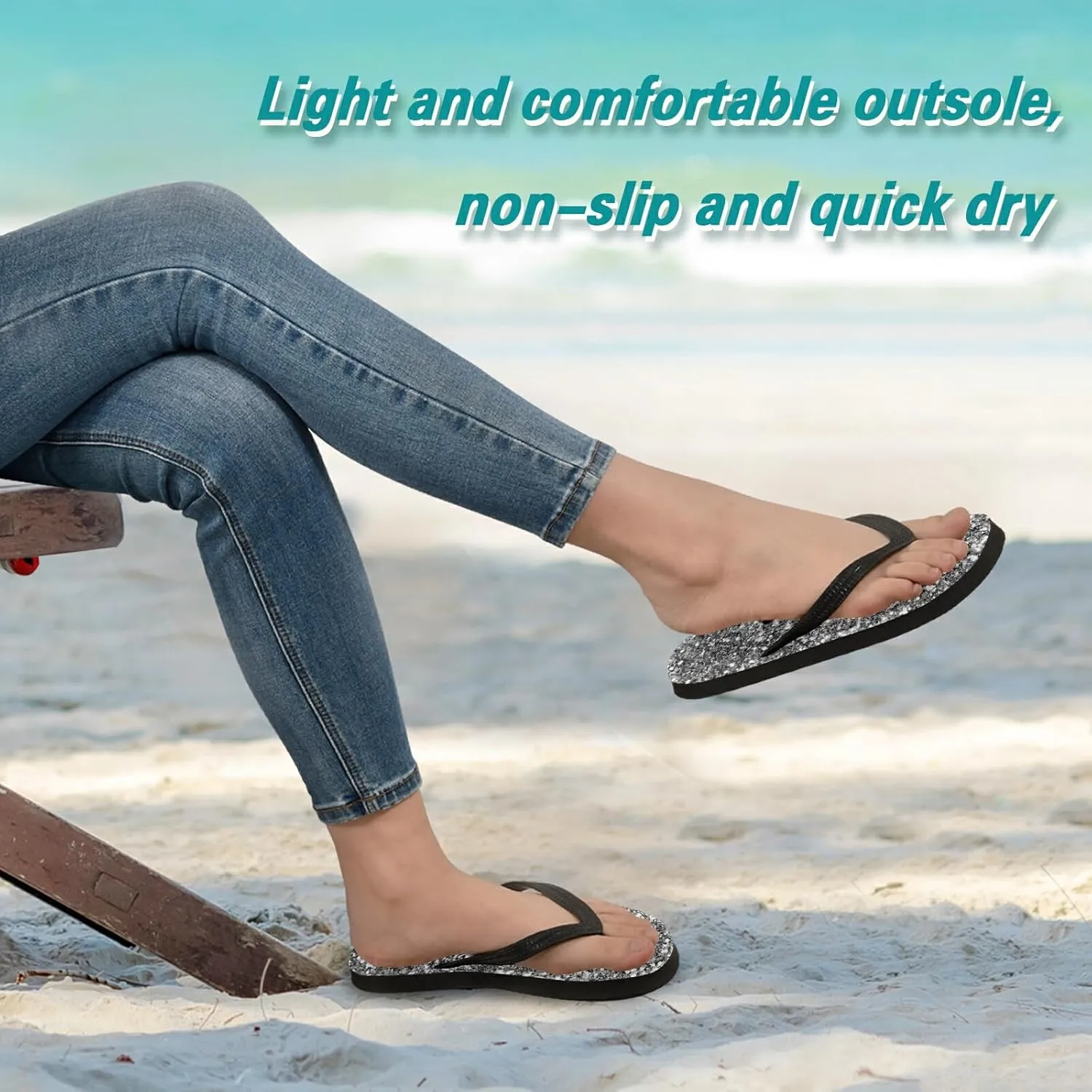 Poeticcity Flip Sandal Men Women Flip Flops for Hotel Spa Home Slippers Bedroom Travel S-XXL