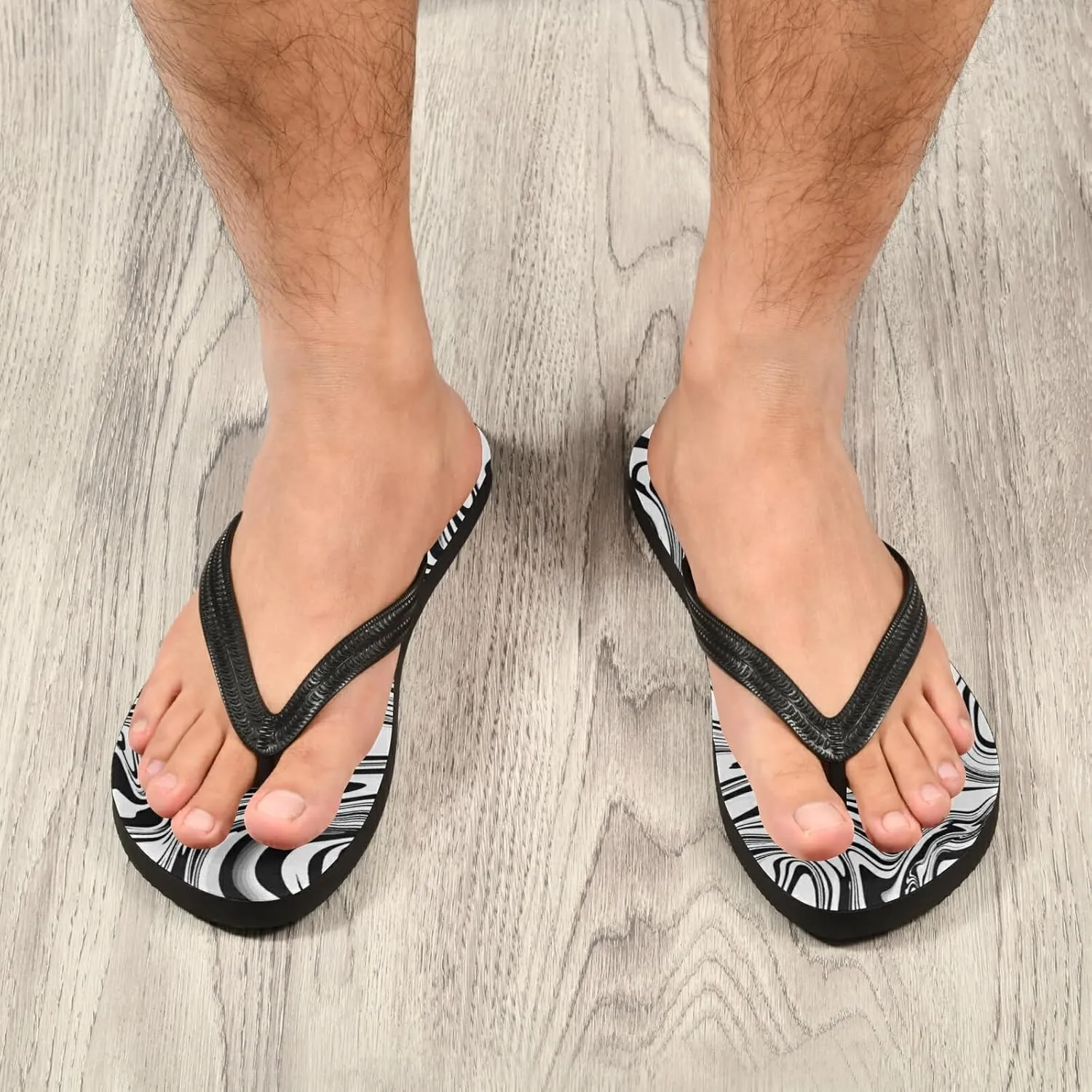 Poeticcity Flip Sandal Men Women Flip Flops for Hotel Spa Home Slippers Bedroom Travel S-XXL
