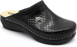 PU100 Leather Slip-on Womens Ladies Mule Clogs Slippers Shoes