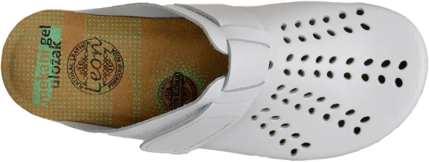 PU161 Leather Slip-on Womens Ladies Mule Clogs Slippers Shoes