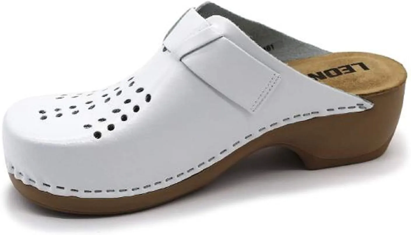 PU161 Leather Slip-on Womens Ladies Mule Clogs Slippers Shoes