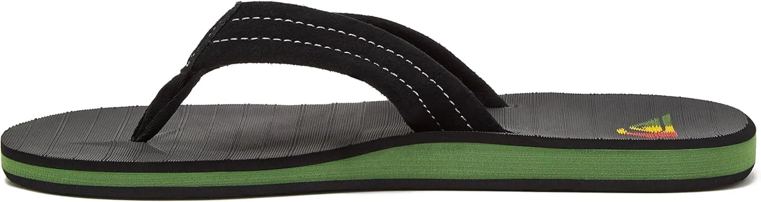 Quiksilver Men's Carver Suede 3 Point Flip Flop Athletic Sandal
