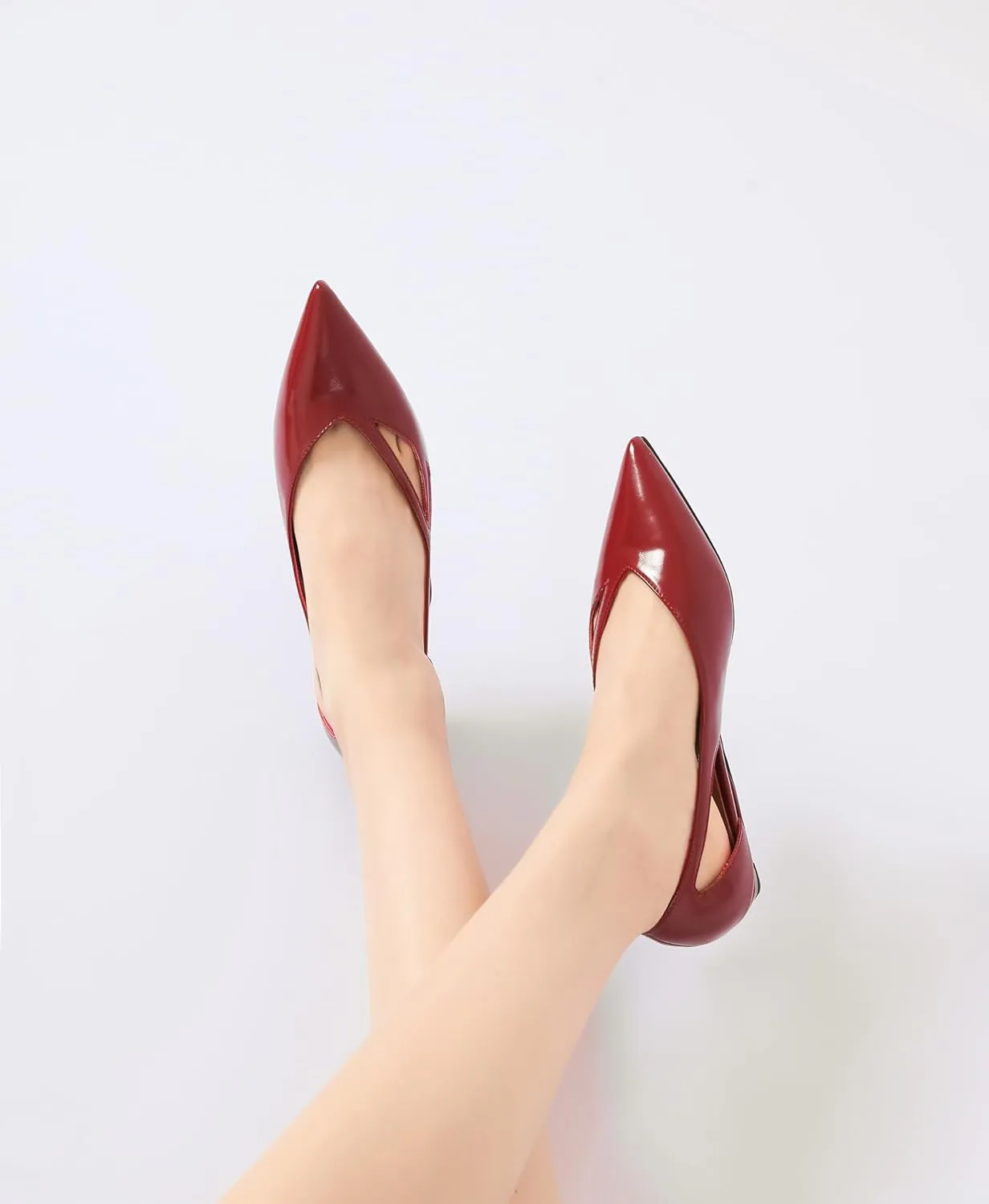 Reitoye Flats for Womens Closed Pointed Toe Ballet Flat Comfortable Dressy Work Slip On Casual Shoes Womens Flats