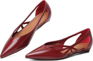 Reitoye Flats for Womens Closed Pointed Toe Ballet Flat Comfortable Dressy Work Slip On Casual Shoes Womens Flats