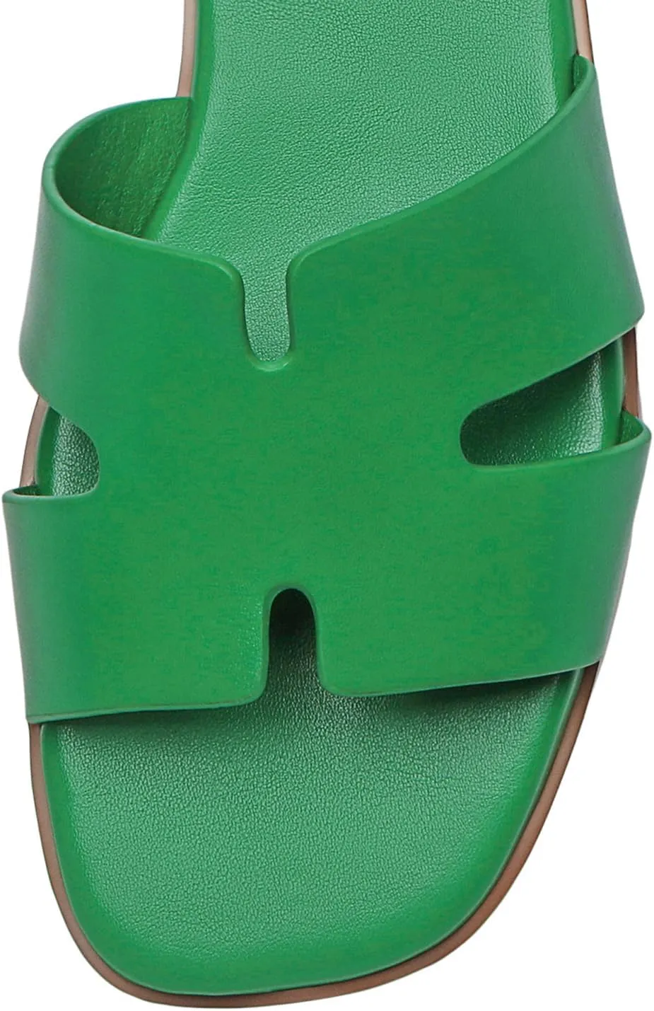 Rihero Women's Dressy Flat Sandals Comfortable Slip On Leather Slide Sandals