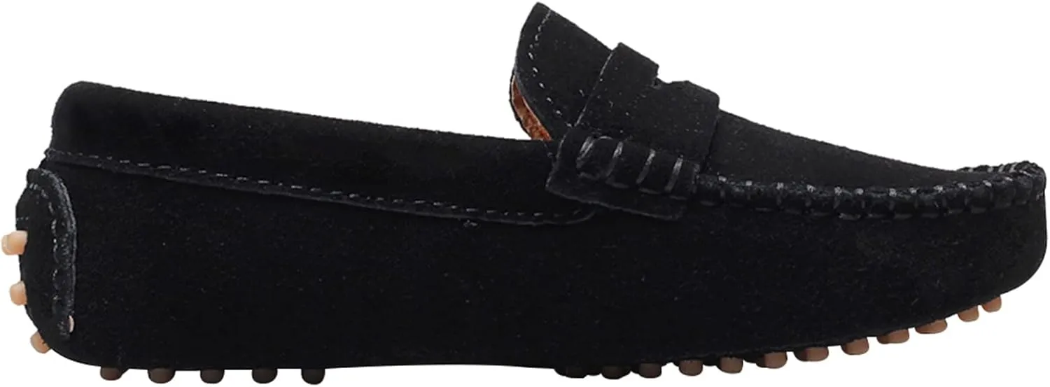 rismart Boys Girls Slip on Loafers Casual Flat Kids Moccasin Slippers