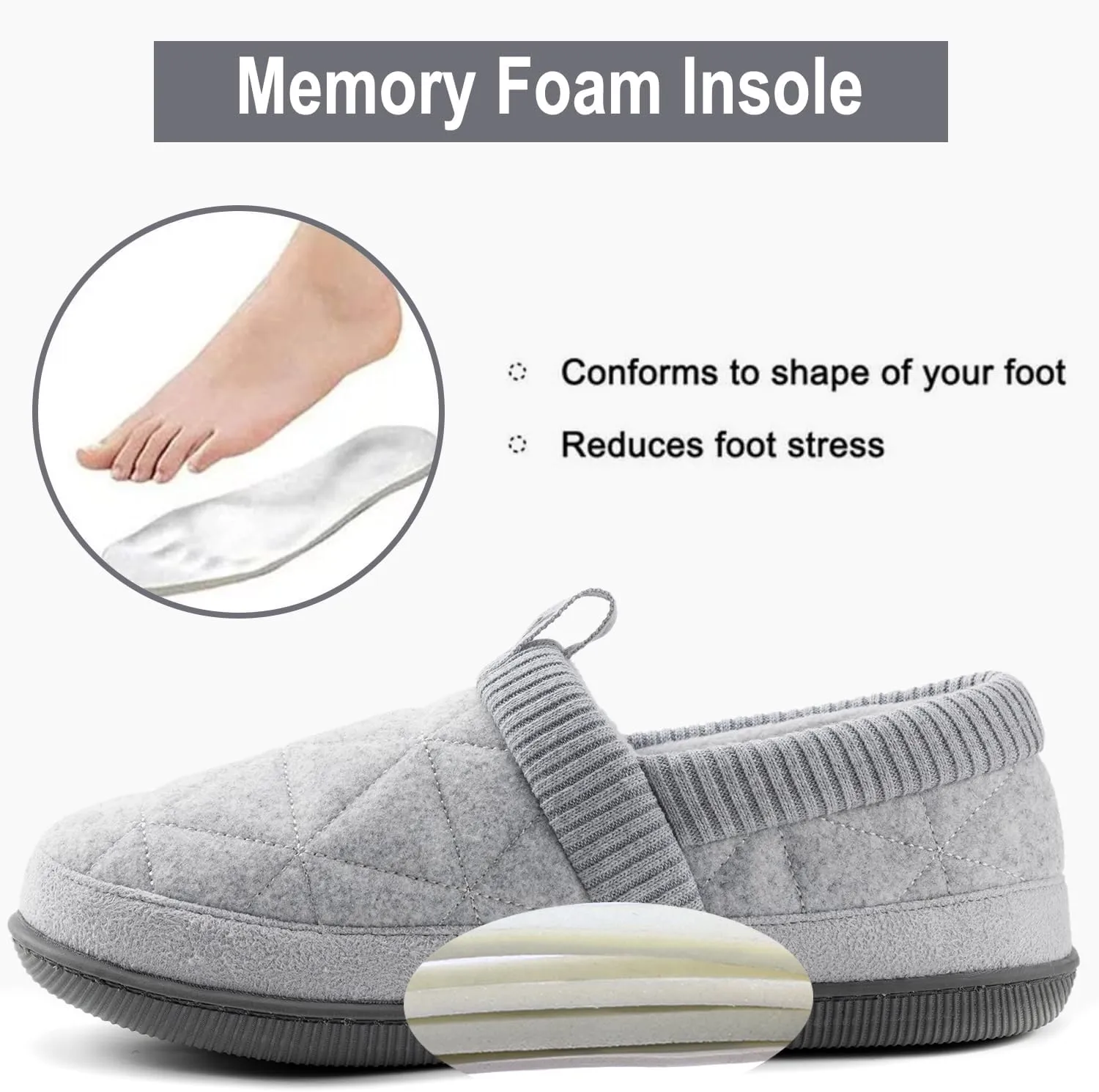 RockDove Women's Knit Cuff Closed Back Slipper