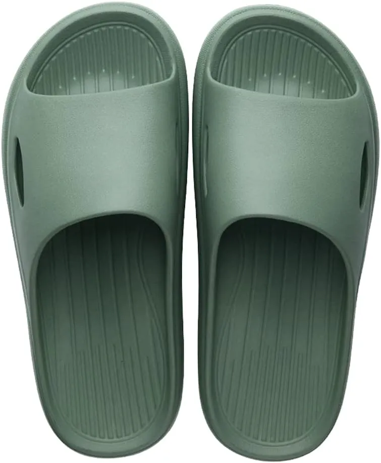Rojeam Women & Men Shower Slippers Open Toe House Slides Bathroom Sandals