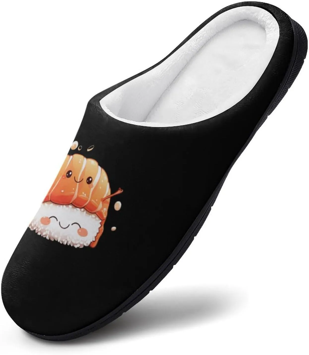 Salmon Sushi Hug Women's Cotton Slippers Warm Gifts Washable Indoor Slip On Shoes with Anti-Skid Rubber Sole