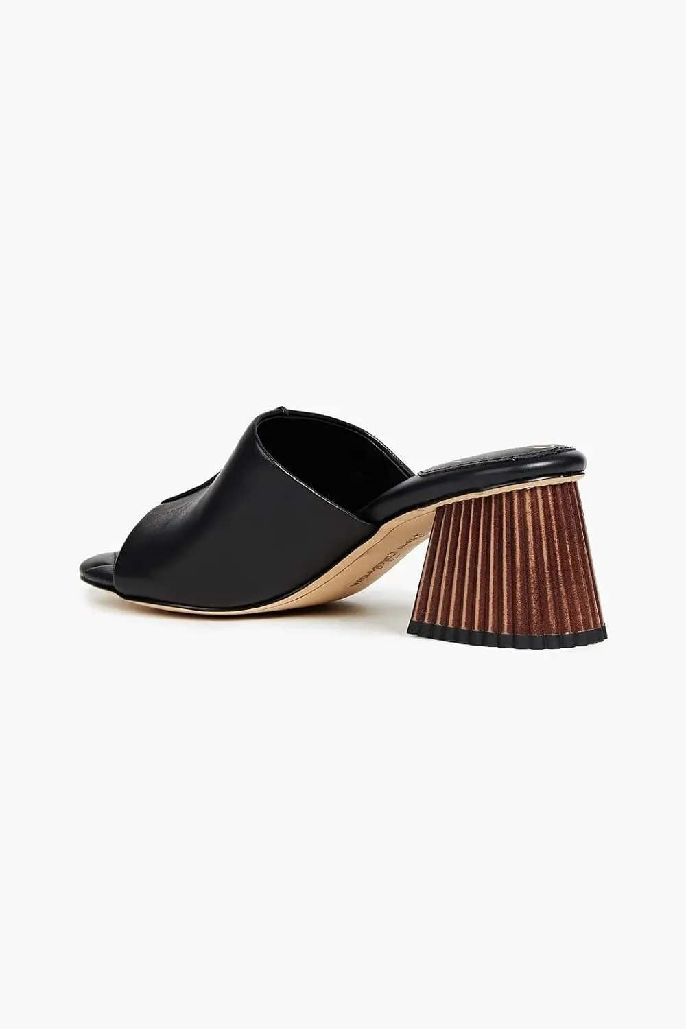 Sam Edelman Sonya Eggshell Sculptural Slip On Open Toe Block Heeled Sandals