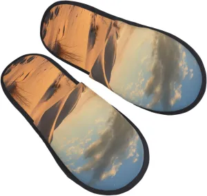 Sand Dunes Women's Fuzzy Slippers Slip-on Slipper Soft Comfy Bedroom Slippers Non-slip House Shoes