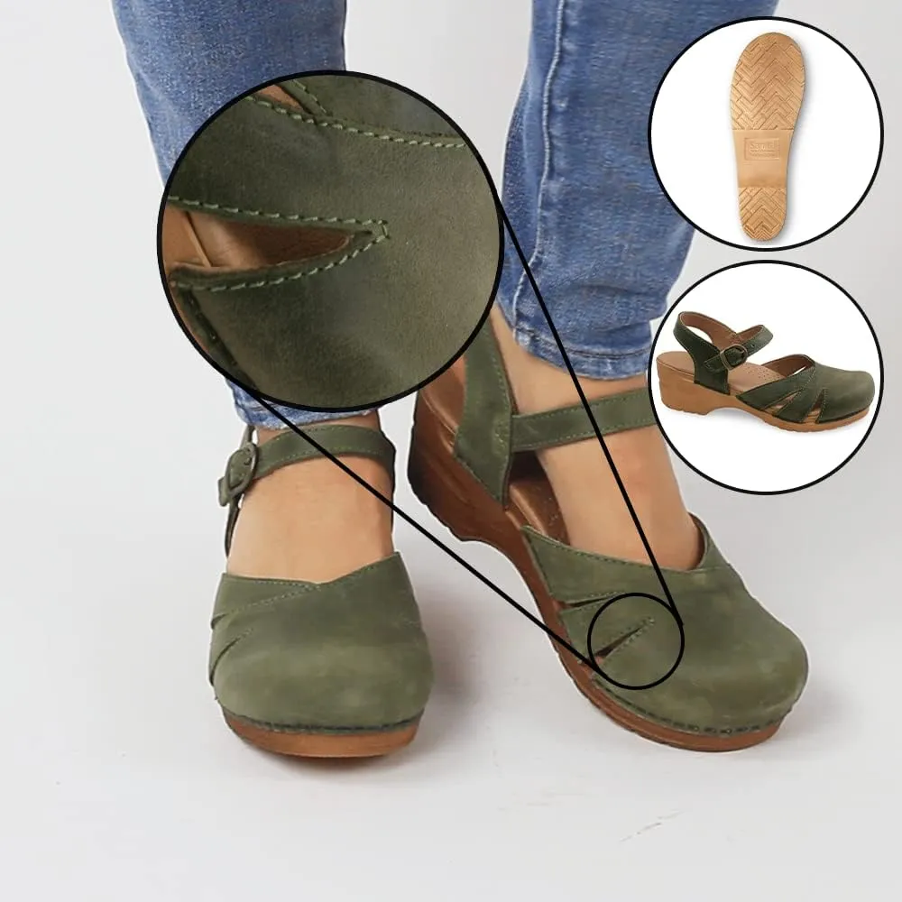 Sanita Margrethe Clog Sandals for Women - Arch Support, Adjustable, APMA-Approved Comfort Sandals