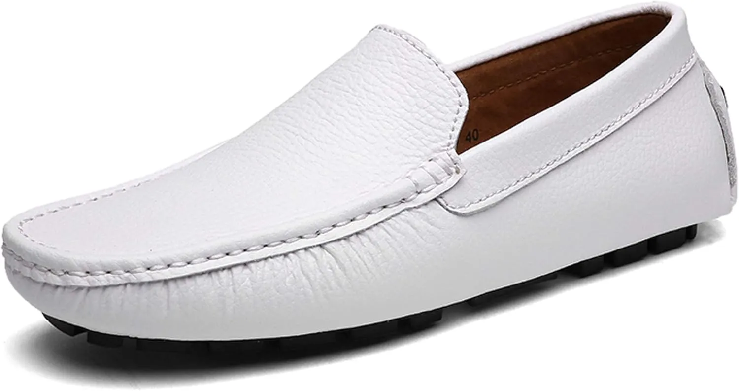 Santimon Mens Casual Loafer Slip-on Moccasin Boat Shoes Flat Driving Shoes