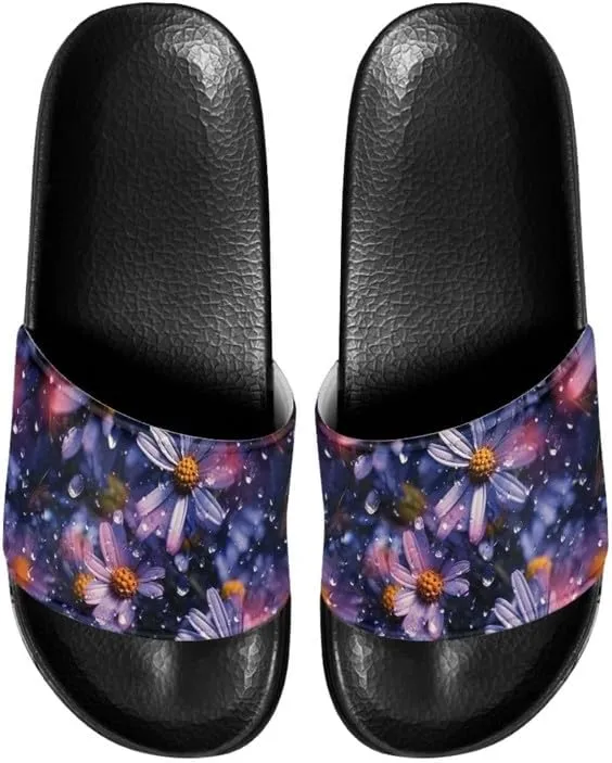 Semioury Sunflower Summer Open Toe House Shoes Halloween Butterfly LGBTQ Hotel Guest Indoor Home Beach Non Slip Sandal Quick
