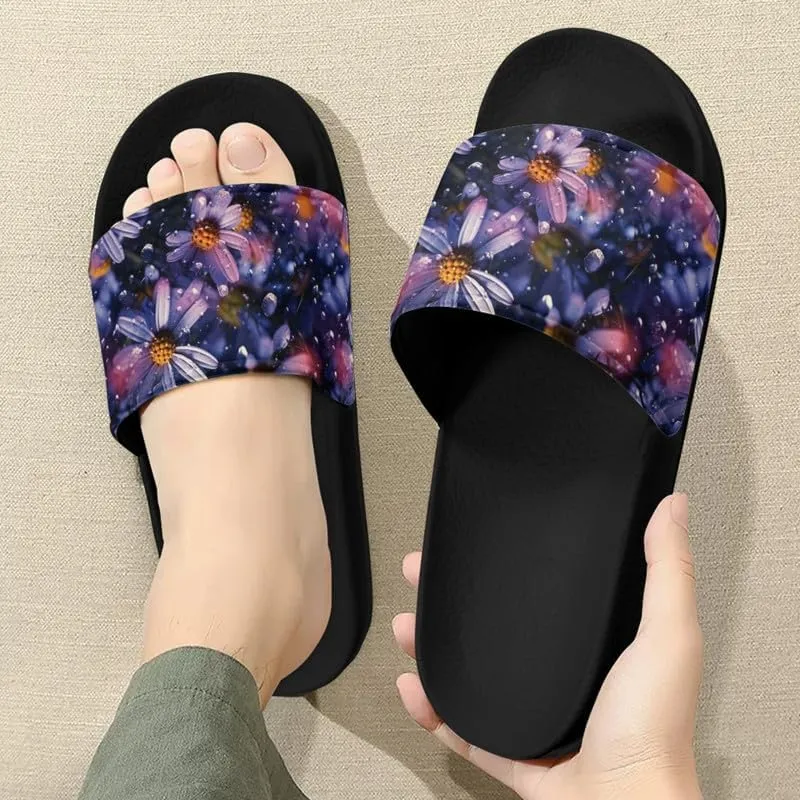 Semioury Sunflower Summer Open Toe House Shoes Halloween Butterfly LGBTQ Hotel Guest Indoor Home Beach Non Slip Sandal Quick