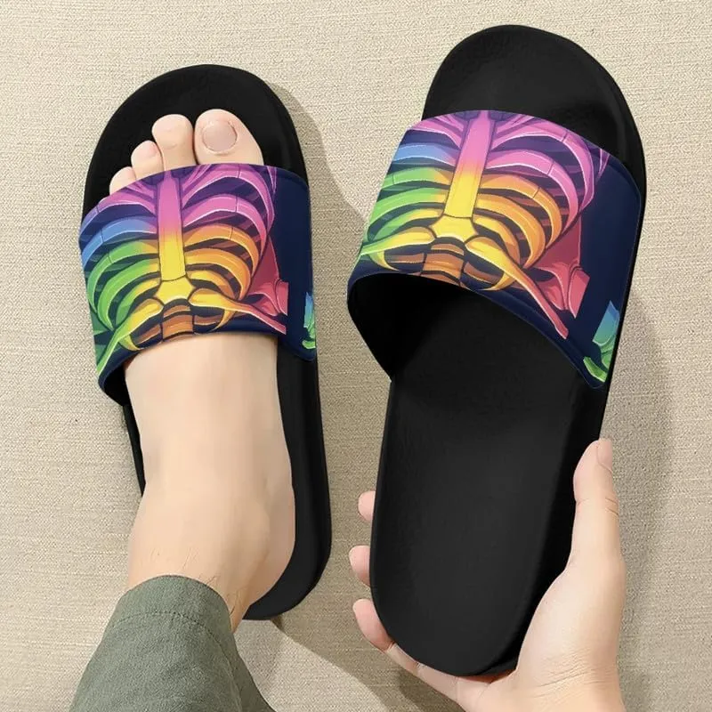 Semioury Sunflower Summer Open Toe House Shoes Halloween Butterfly LGBTQ Hotel Guest Indoor Home Beach Non Slip Sandal Quick