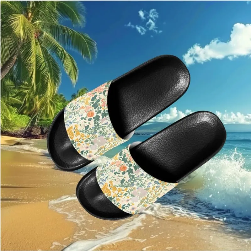 Semioury Sunflower Summer Open Toe House Shoes Halloween Butterfly LGBTQ Hotel Guest Indoor Home Beach Non Slip Sandal Quick