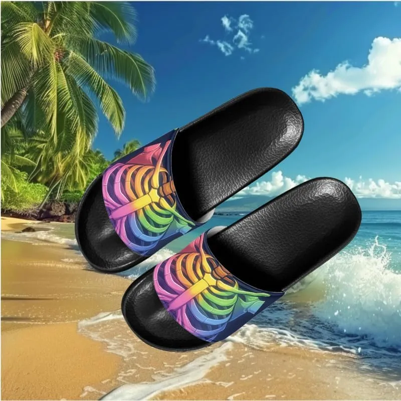 Semioury Sunflower Summer Open Toe House Shoes Halloween Butterfly LGBTQ Hotel Guest Indoor Home Beach Non Slip Sandal Quick