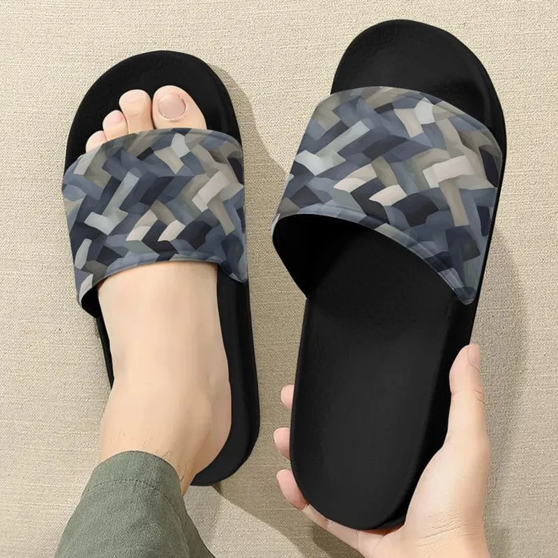 Semioury Tulip Home Slippers for Women Monet Thick Cushioned Sole Shower Bathroom Sandals Tie-Dye Cozy Indoor Outdoor Slipper