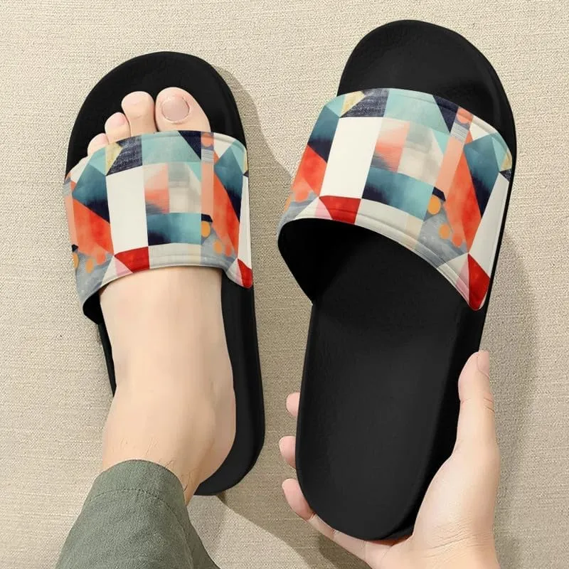 Semioury Women's Relief Soft House Summer Slippers Daisy Galaxy Indoor Outdoor Slippers Massage House Open Toe Spa Slippers