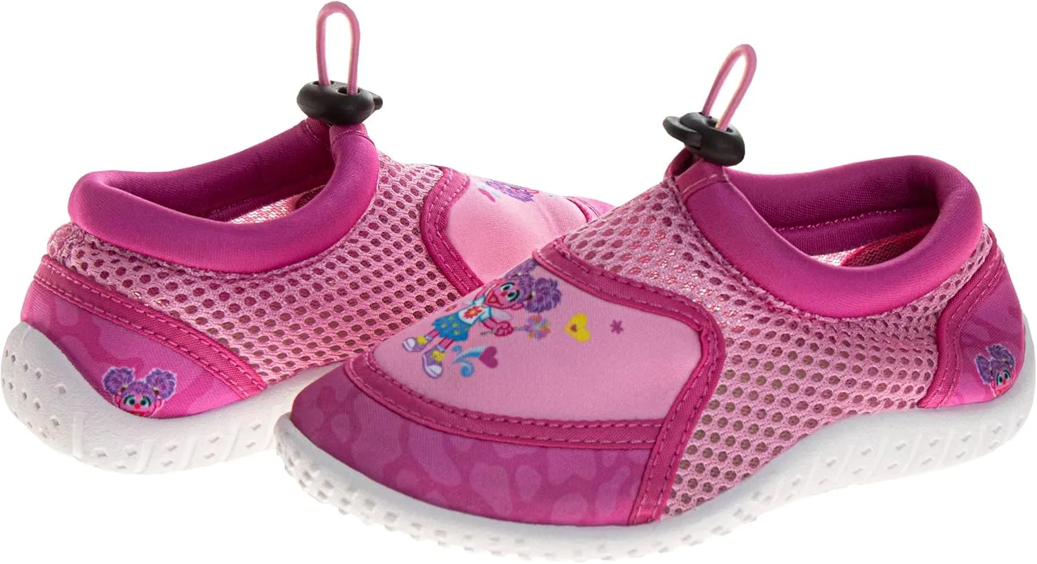 Sesame Street Water Shoes for Kids - Sandals Waterproof Bungee Drawstring Closure Quickdry Slipon Aqua Socks (Sizes: 3-4 Infant / 5-10 Toddler / 11-12 Little Kid)