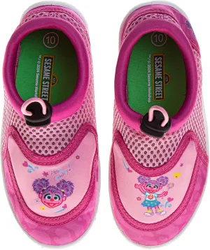 Sesame Street Water Shoes for Kids - Sandals Waterproof Bungee Drawstring Closure Quickdry Slipon Aqua Socks (Sizes: 3-4 Infant / 5-10 Toddler / 11-12 Little Kid)