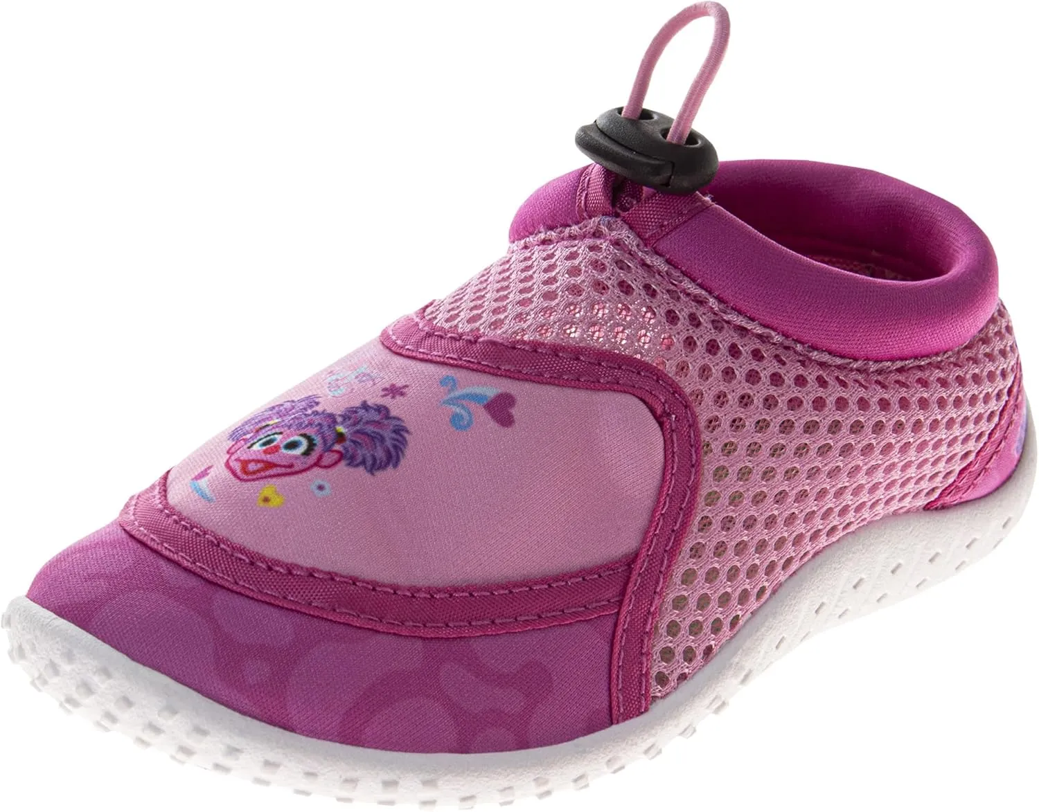 Sesame Street Water Shoes for Kids - Sandals Waterproof Bungee Drawstring Closure Quickdry Slipon Aqua Socks (Sizes: 3-4 Infant / 5-10 Toddler / 11-12 Little Kid)