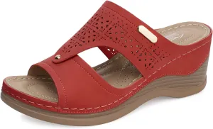 SHIBEVER Wedge Sandals Women Summer: Comfortable Open Toe Dressy Platform Sandal Shoes
